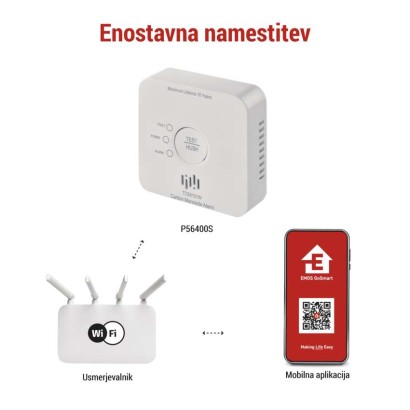 GoSmart detektor ogljikovega monoksida TCS0101W z WiFi