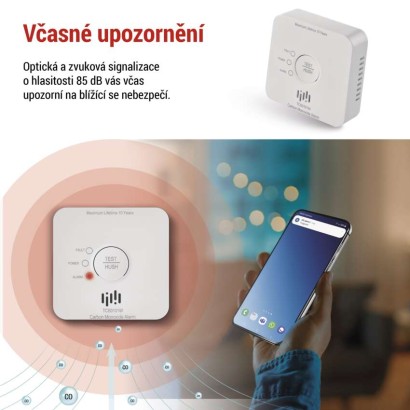 GoSmart Detektor oxidu uhelnatého TCS0101W s WiFi