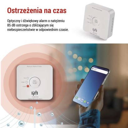 GoSmart detektor tlenku węgla TCS0101W z WiFi