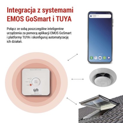 GoSmart detektor tlenku węgla TCS0101W z WiFi