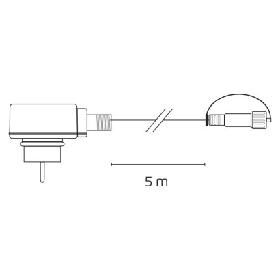 Napájecí zdroj pro spoj. řetězy Standard, až 1000 LED, 5m