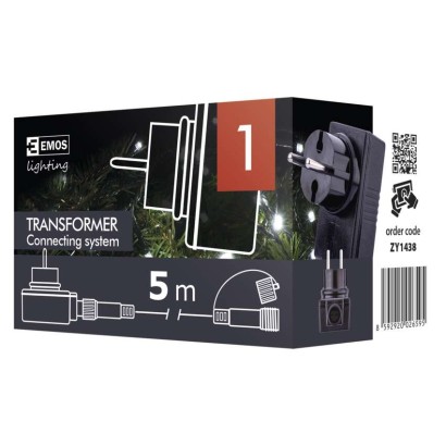 Napájecí zdroj pro spoj. řetězy Standard, až 1000 LED, 5m