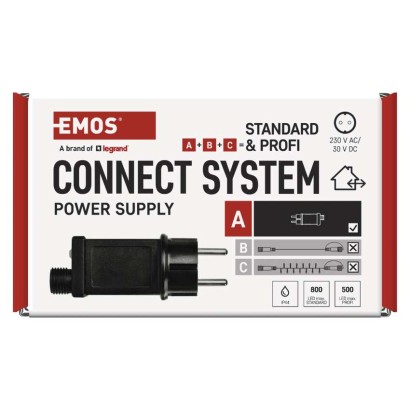 Napájecí zdroj pro vánoční spojovací osvětlení Standard/Profi, venkovní i vnitřní, časovač