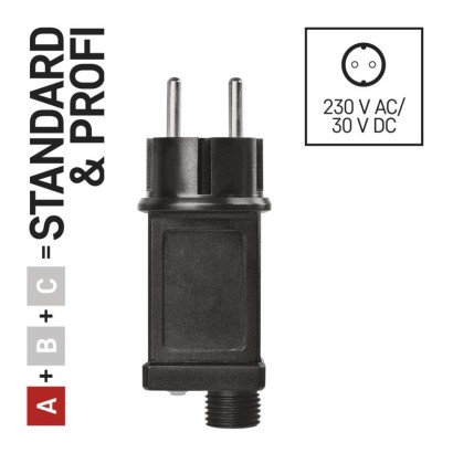 Napájací zdroj pre vianočné spojovacie osvetlenie Profi, vonkajšie aj vnút., čas.