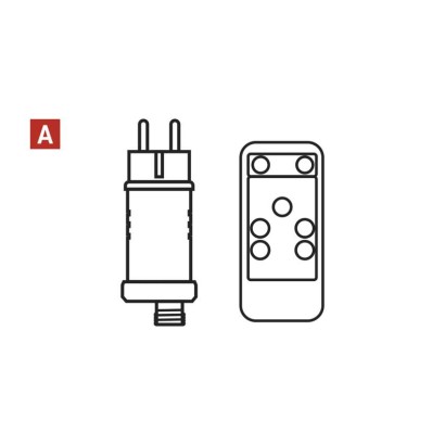 Napájací zdroj pre vianočné spojovacie osvetlenie Profi biely, vonkajšie, ovládač