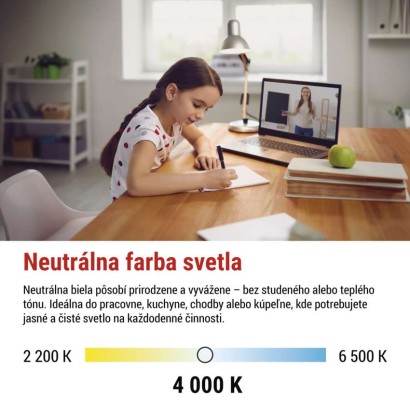 LED žiarovka Classic JC / G9 / 4,2 W (40 W) / 470 lm / Neutrálna biela