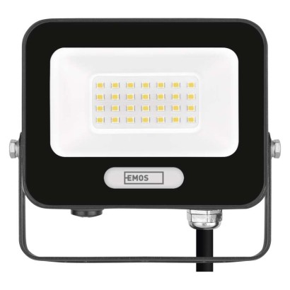 LED reflektor GLARO 20W, fekete, IP65, 2000 lm, természetes fehér