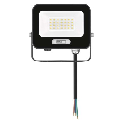 LED reflektor GLARO 20W, fekete, IP65, 2000 lm, természetes fehér