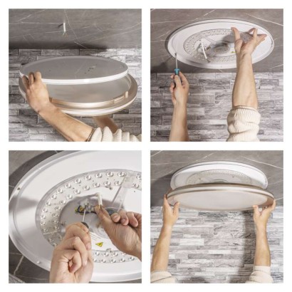 LED přisazené svítidlo SABI, kruhové 45W, stmív. se změnou CCT