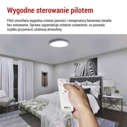 Oprawa LED REMI 45W regulowana CCT, ściemnialna, z pilotem