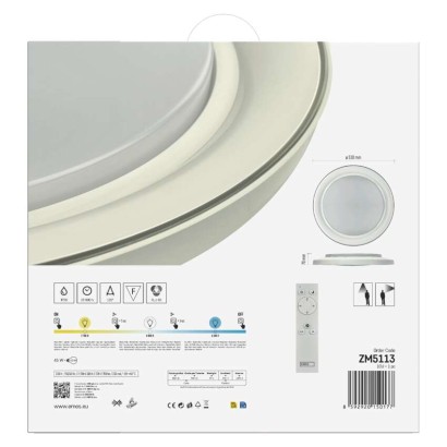 Oprawa LED REMI 45W regulowana CCT, ściemnialna, z pilotem