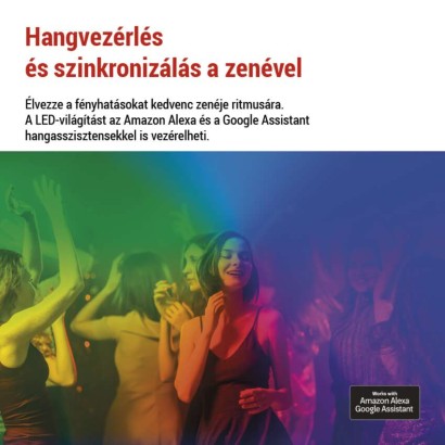 GoSmart LED asztali lámpa Hexagon fehér, 6 részből álló, RGBIC dimmelhető, WiFi