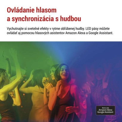 GoSmart Flexibilný LED pásik NEON biely, 5 m, 33 W, RGBIC stmievateľný, WiFi