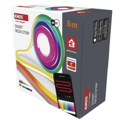 GoSmart ohebný LED pásek NEON bílý, 5 m, 33 W, RGBIC stmívatelný, WiFi