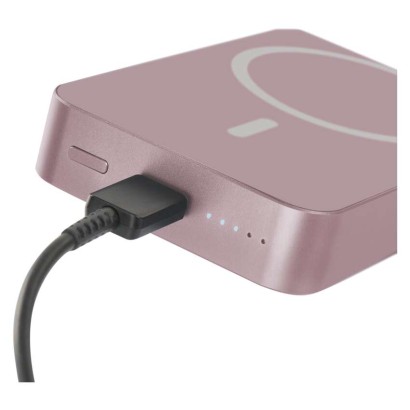 Powerbanka EMOS WI 1046, 10 000 mAh, 20 W+Wireless, lososová