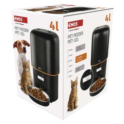 Pet Care barības dozators, 4 l, melns