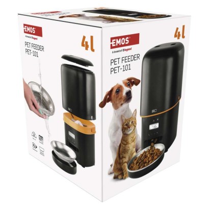 Pet Care barības dozators, 4 l, melns