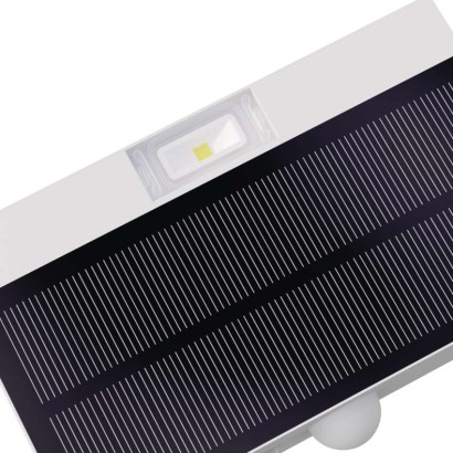 Oprawa LED Garden BRIXO solarna z PIR, 350 lm, NW, biała