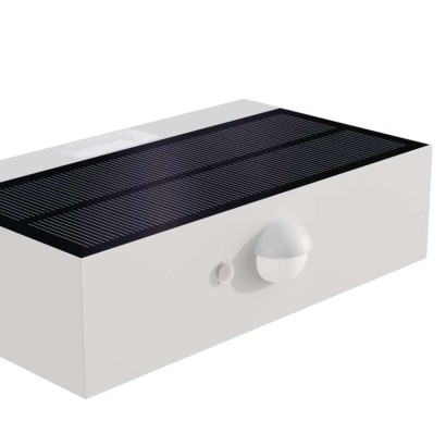 Oprawa LED Garden BRIXO solarna z PIR, 350 lm, NW, biała