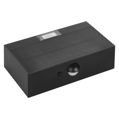 Oprawa LED Garden BRIXO solarna z PIR, 350 lm, NW, czarna