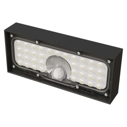 Oprawa LED Garden BRIXO solarna z PIR, 900 lm, NW, czarna