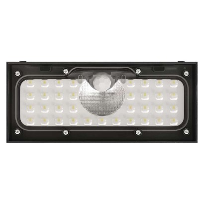 Oprawa LED Garden BRIXO solarna z PIR, 900 lm, NW, czarna