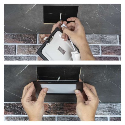 LED podhledové svítidlo NEXXO černé, 12 x 12 cm, 7 W, teplá/neutrální bílá