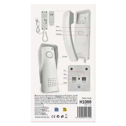 Sada bezdrátového domovního audiotelefonu H1088, 1 účastník 