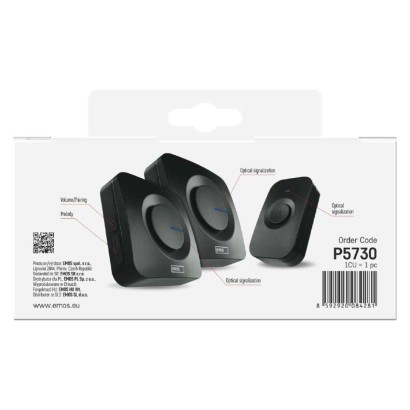 Domovní bezdrátový zvonek P5730 na 3x AAA