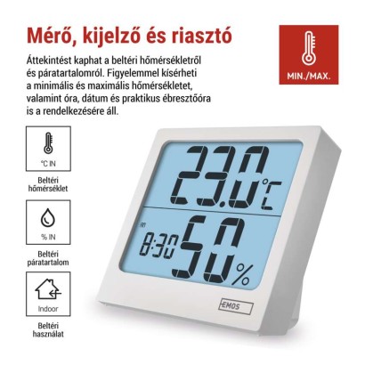 EMOS Hő- és nedvességmérő E0114N