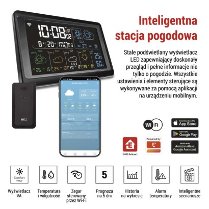 GoSmart bezprzewodowa stacja meteorologiczna E8610 z WiFi