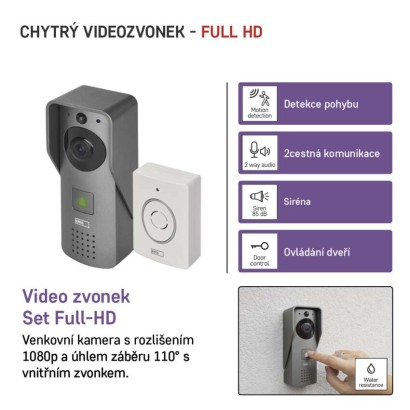 GoSmart Domovní bezdrátový videozvonek IP-09C s WiFi