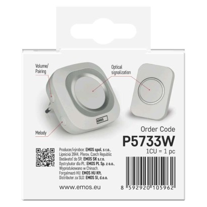 Vezeték nélküli csengő P5733W