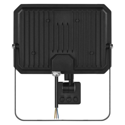 Naświetlacz LED SIMPO 50W,  z czujn. PIR, czarny, neutralna biel