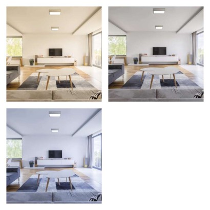 Panel LED natynkowy NEXXO, kwadrat, srebrny, 28,5W, CCT