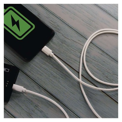 Nabíjecí a datový kabel USB-C 2.0 / USB-C 2.0, 1 m, bílý