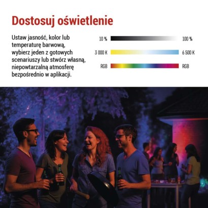 GoSmart Naświetlacz LED  20W, 1720 lm, RGB/CCT, IP65, WiFi