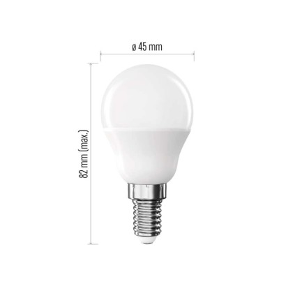 LED žárovka Basic MINI GLOBE E14 / 8,8 W (60 W) / 806 lm / Neutrální bílá