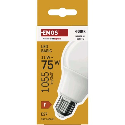 Żarówka LED Basic A60 / E27 / 11W (75 W) / 1055 lm / Neutralna biel