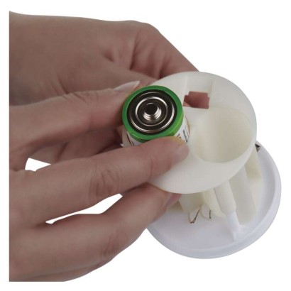 LED nagrobna sveča rdeča, 2x C, zunanja in notranja, topla bela, časovnik