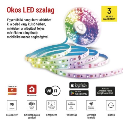 GoSmart LED szalag WiFi 2m, 11W, 750lm, RGB/CCT