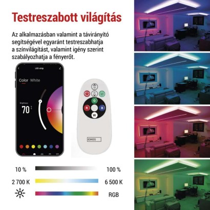 GoSmart LED szalag WiFi 2m, 11W, 750lm, RGB/CCT