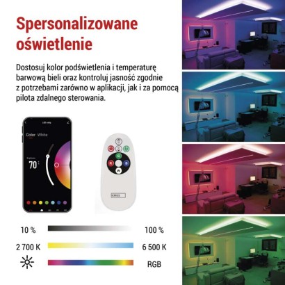 GoSmart Taśma LED 2m, 11W, 750lm, RGB/CCT, WiFi