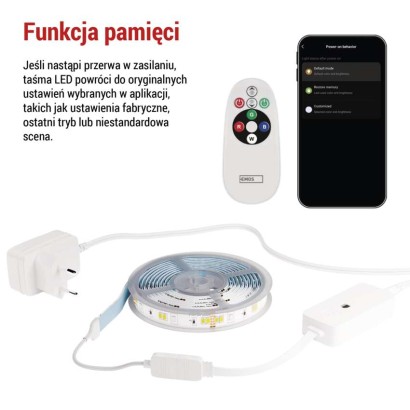 GoSmart Taśma LED 2m, 11W, 750lm, RGB/CCT, WiFi