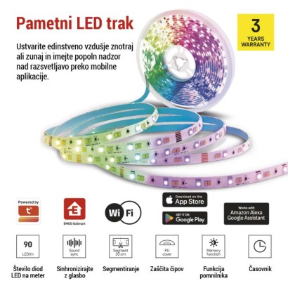 GoSmart LED trak WiFi 5m, 22W, 1400lm, RGB/CCT