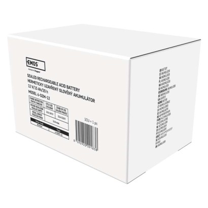 SLA (hermētisks svina un skābes elementu) akumulators, 12 V/15 Ah, Faston, 6,3 mm