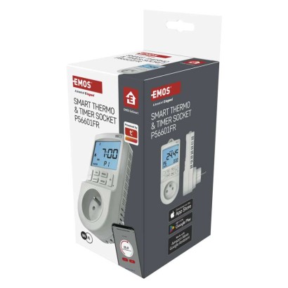 GoSmart Termostat gniazdkowy z funkcją timera cyfrowego 2w1 z WiFi