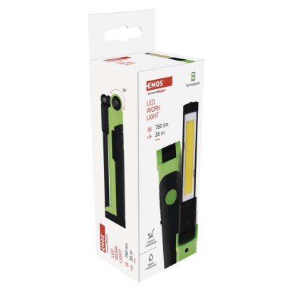 COB LED nabíjecí svítilna P4540, 750 lm, 2000 mAh