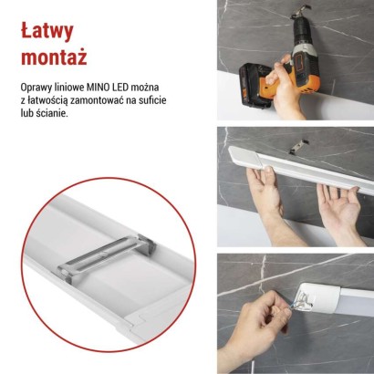 Oprawa liniowa LED MINO 40W, neutralna biel