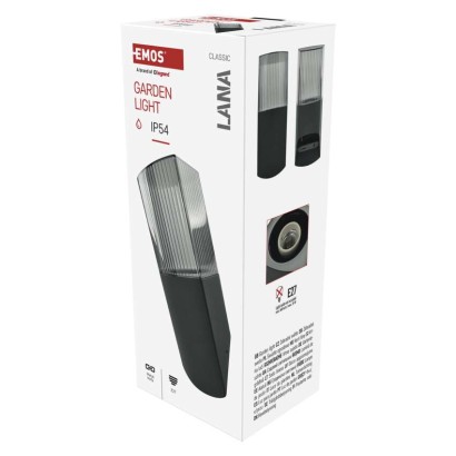 Zahradní nástěnné svítidlo LANA, 10,6 x 8,8 x 28,6 cm, 1 x E27, 25 W